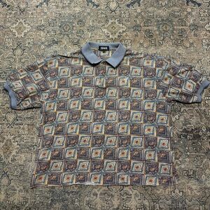 Vintage ashworth multicolor pattern polo shirt ( cropped by me ) used